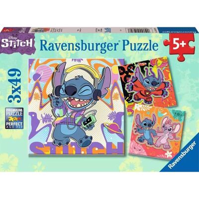Ravensburger Disney Stitch 3 Stuks Puzzelset Ravensburger Disney Stitch 3 Stuks Puzzelset