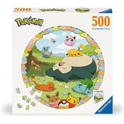 Ravensburger Pokémon rundpuslespil Blomstrende Pokémon - 500 stykker Ravensburger Pokémon rundpuslespil Blomstrende Pokémon - 500 stykker