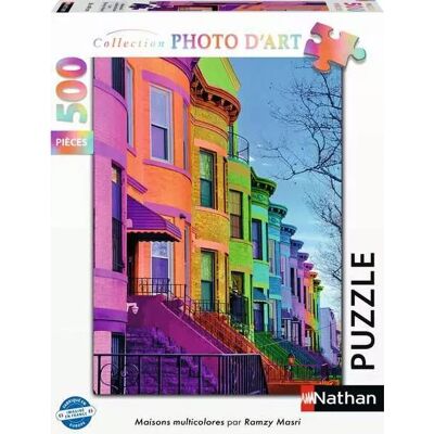 Puzzle kolorowych domów Nathan 12001151 - Puzzle Puzzle kolorowych domów Nathan 12001151 - Puzzle