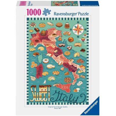 Ravensburger - Puzzle Tour del dolce in Italia - 1000 Pezzi - Idea Regalo - Per Lui o Lei - Puzzle Adulti Ravensburger - Puzzle Tour del dolce in Italia - 1000 Pezzi - Idea Regalo - Per Lui o Lei - Puzzle Adulti