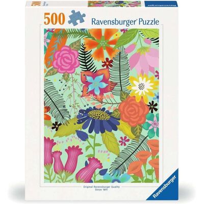 Puzzle Ravensburger - Jungle de Fleurs - 500 Pièces - Publicité Puzzle Ravensburger - Jungle de Fleurs - 500 Pièces - Publicité