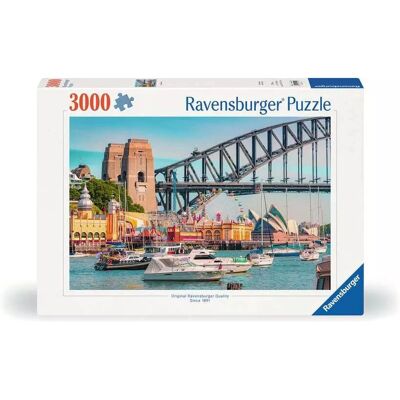 Puzzle Ravensburger 3000 pièces - Scène du port de Sydney - Publicité Puzzle Ravensburger 3000 pièces - Scène du port de Sydney - Publicité