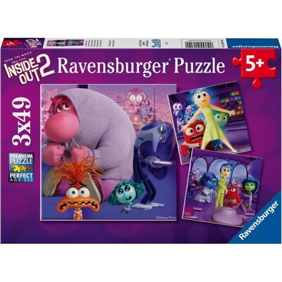 Ravensburger - Inside Out 2 - Puzzle 3x49 pezzi - Gioco Educativo per Bambini 5+ Ravensburger - Inside Out 2 - Puzzle 3x49 pezzi - Gioco Educativo per Bambini 5+
