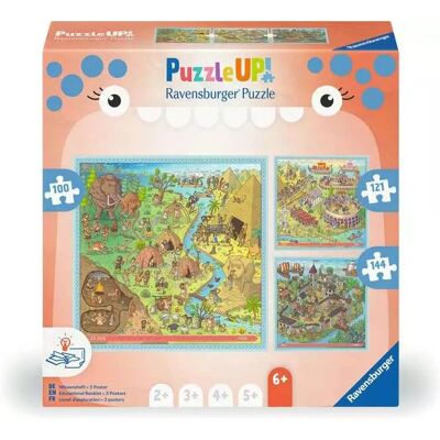 Ravensburger 12004005 Puzzle - 3 Puzzles with 100, 121, 144 Pieces - History Ravensburger 12004005 Puzzle - 3 Puzzles with 100, 121, 144 Pieces - History