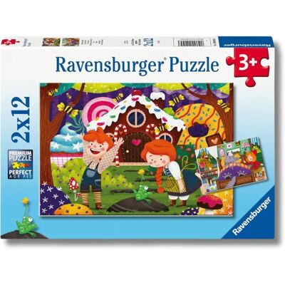 Set de Puzzle Contes de Fées Ravensburger - 2x12 Pièces Set de Puzzle Contes de Fées Ravensburger - 2x12 Pièces