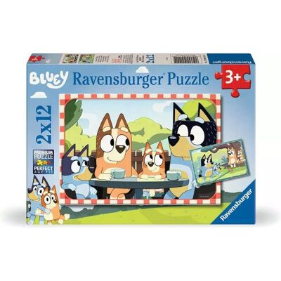 Ravensburger Bluey Quebra-cabeças 2x12 - Brinquedo infantil Ravensburger Bluey Quebra-cabeças 2x12 - Brinquedo infantil