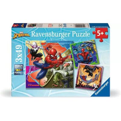 Puzzle Marvel Spider-Man 3x49 pièces Ravensburger Puzzle Marvel Spider-Man 3x49 pièces Ravensburger