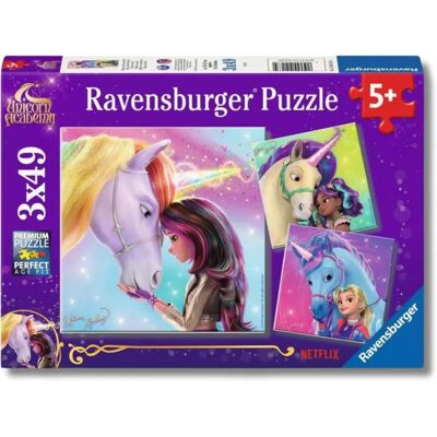 Ravensburger Barnepuslespill Unicorn Academy - 3x49 Biter - Utdannende & Moro Ravensburger Barnepuslespill Unicorn Academy - 3x49 Biter - Utdannende & Moro