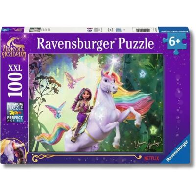 Ravensburger Unicorn Academy Pussel - 100 Stora Delar XXL Ravensburger Unicorn Academy Pussel - 100 Stora Delar XXL