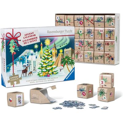 Ravensburger Christmas Around the World 1000 Pieces Puzzle Calendar Ravensburger Christmas Around the World 1000 Pieces Puzzle Calendar