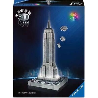 Puzzle 3D Empire State Building Ravensburger - 216 pièces - Night Edition - Publicité Puzzle 3D Empire State Building Ravensburger - 216 pièces - Night Edition - Publicité