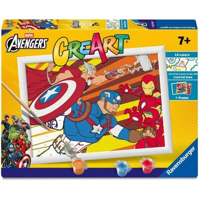 Ravensburger - CreArt Serie D - Captain America - Kit - Art kit Ravensburger - CreArt Serie D - Captain America - Kit - Art kit