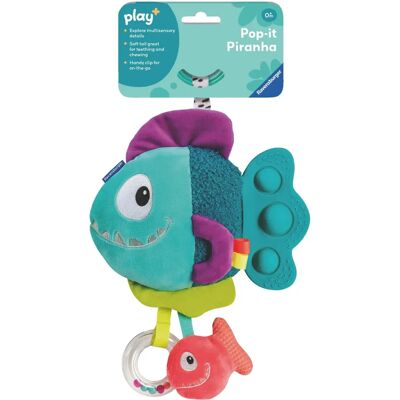 Ravensburger Piranha Pop-It Sensory Toy for Babies - Soft Plush & Teething Ravensburger Piranha Pop-It Sensory Toy for Babies - Soft Plush & Teething