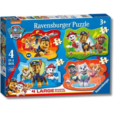 Ravensburger Paw Patrol 4 Grands Puzzle En Forme - Jouets Ravensburger Paw Patrol 4 Grands Puzzle En Forme - Jouets