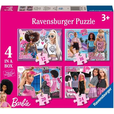Ravensburger Barbie Pussel - 4-i-en låda, 14x19cm Ravensburger Barbie Pussel - 4-i-en låda, 14x19cm