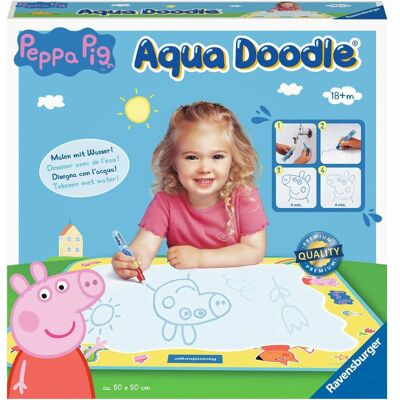 Ensemble Aqua Doodle Peppa Pig de Ravensburger - Tapis de dessin à l'eau pour enfants - Publicité Ensemble Aqua Doodle Peppa Pig de Ravensburger - Tapis de dessin à l'eau pour enfants - Publicité