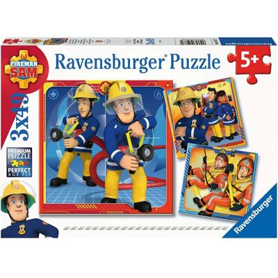 Ravensburger 05077 Puzzle - Enfants Fireman Sam 3x49 pièces Ravensburger 05077 Puzzle - Enfants Fireman Sam 3x49 pièces