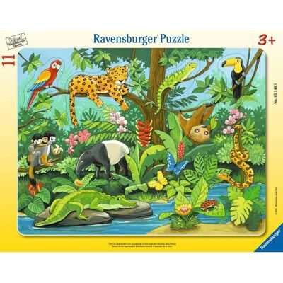 Puzzle Animali Ravensburger 05140 - 11 pezzi, Giungla, Cornice, Educativo Puzzle Animali Ravensburger 05140 - 11 pezzi, Giungla, Cornice, Educativo
