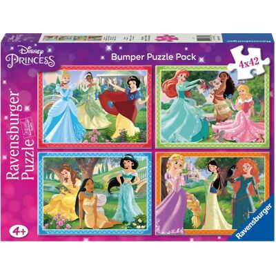 Quebra-cabeças Princesas Disney 4x42 Ravensburger Quebra-cabeças Princesas Disney 4x42 Ravensburger