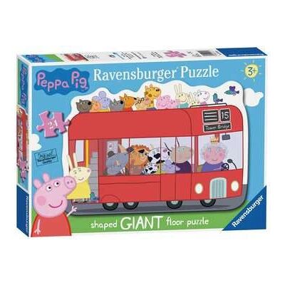 Ravensburger Peppa Pig London Bus Giant Floor Jigsaw Puzzle - 24 Pieces Ravensburger Peppa Pig London Bus Giant Floor Jigsaw Puzzle - 24 Pieces