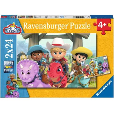 Ravensburger 05588 Quebra-cabeça Dino-Ranch 2x24 peças - Quebra-cabeça infantil Ravensburger 05588 Quebra-cabeça Dino-Ranch 2x24 peças - Quebra-cabeça infantil