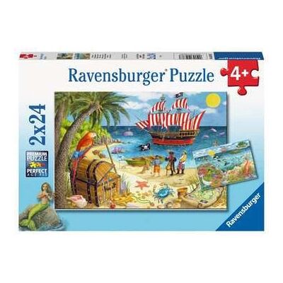 Ravensburger Puzzle de Piratas y Sirenas - 24 piezas - Juguete infantil Ravensburger Puzzle de Piratas y Sirenas - 24 piezas - Juguete infantil