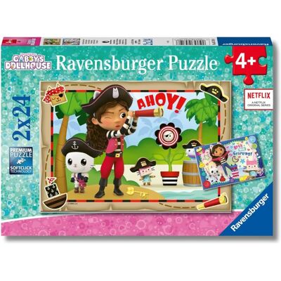 Puzzle Gabby's Dollhouse Ravensburger - 2x24 Pezzi per Bambini 3+ Puzzle Gabby's Dollhouse Ravensburger - 2x24 Pezzi per Bambini 3+