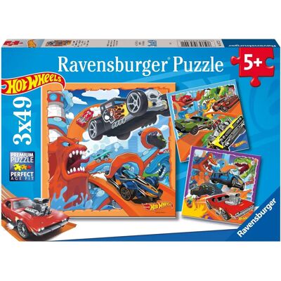 Ravensburger 5722 Hot Wheels 3X 49 Pezzi Puzzle - Bambini 5+ Ravensburger 5722 Hot Wheels 3X 49 Pezzi Puzzle - Bambini 5+