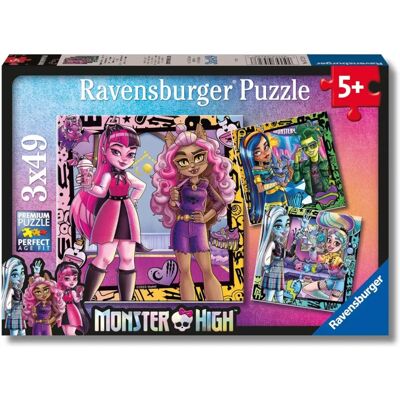 Ravensburger Monster High 3X49 Puzzle - Jigsaw Puzzle for Kids Ravensburger Monster High 3X49 Puzzle - Jigsaw Puzzle for Kids