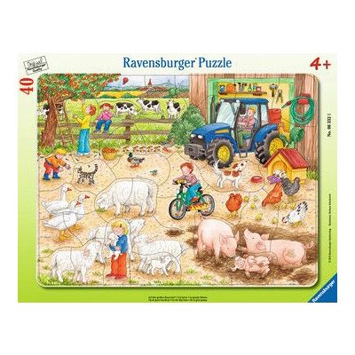 Puzzle Ravensburger - Animaux - Cadre de contour - 40 pièces pour enfants Puzzle Ravensburger - Animaux - Cadre de contour - 40 pièces pour enfants