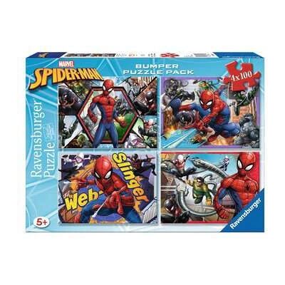 Set di 4 Puzzle di Spider-Man - 100 Pezzi ciascuno Set di 4 Puzzle di Spider-Man - 100 Pezzi ciascuno