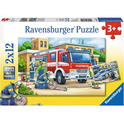Puzzle Ravensburger Police et Pompiers 12 Pièces Puzzle Ravensburger Police et Pompiers 12 Pièces