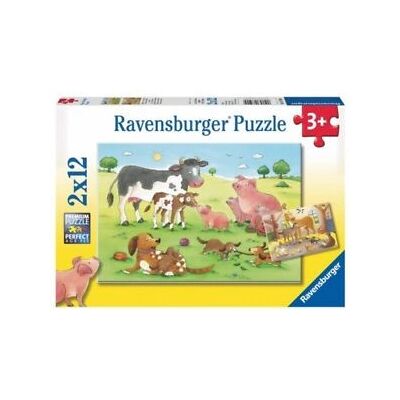 Ravensburger 7590 Animali della Fattoria Puzzle - 2x12 Pezzi - Dai 3 Anni Ravensburger 7590 Animali della Fattoria Puzzle - 2x12 Pezzi - Dai 3 Anni