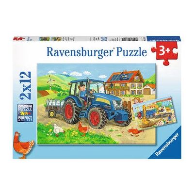 Ravensburger 00.007.616 Boerderij & Bouwplaats Puzzel 2x12 Ravensburger 00.007.616 Boerderij & Bouwplaats Puzzel 2x12
