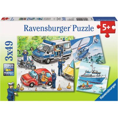 Ravensburger Puzzle Policía - 49 piezas Ravensburger Puzzle Policía - 49 piezas