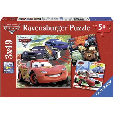 Ravensburger Disney Cars - Σετ 3 παζλ 49 κομμάτια 5+ ετών Ravensburger Disney Cars - Σετ 3 παζλ 49 κομμάτια 5+ ετών