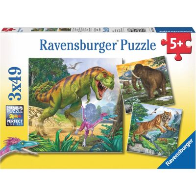 Ravensburger Dinosaur Puzzle - 3x49 osainen setti - Koulutus Ravensburger Dinosaur Puzzle - 3x49 osainen setti - Koulutus