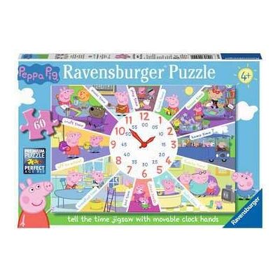 Ravensburger Peppa Pig - Tell the Time Clock - 60 pc Jigsaw Puzzle Ravensburger Peppa Pig - Tell the Time Clock - 60 pc Jigsaw Puzzle