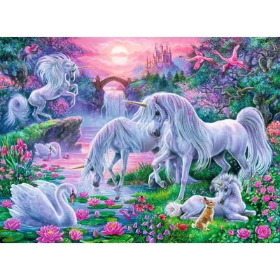 Rompecabezas Ravensburger 150 piezas Unicornios en el atardecer Rompecabezas Ravensburger 150 piezas Unicornios en el atardecer