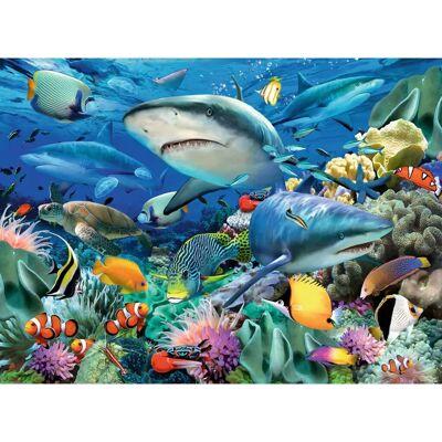 Ravensburger Shark Reef Puzzle - 100 Pieces - Children’s Puzzle Ravensburger Shark Reef Puzzle - 100 Pieces - Children’s Puzzle