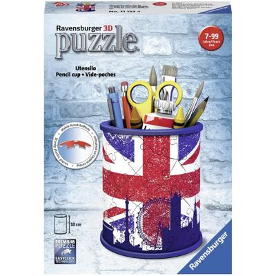 Ravensburger Union Jack 3D Puzzel Pennendoos - 54 Stukjes Ravensburger Union Jack 3D Puzzel Pennendoos - 54 Stukjes