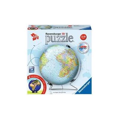 Ravensburger 3D Puzzle Globe - 540 Pieces, Educational World Map Ravensburger 3D Puzzle Globe - 540 Pieces, Educational World Map