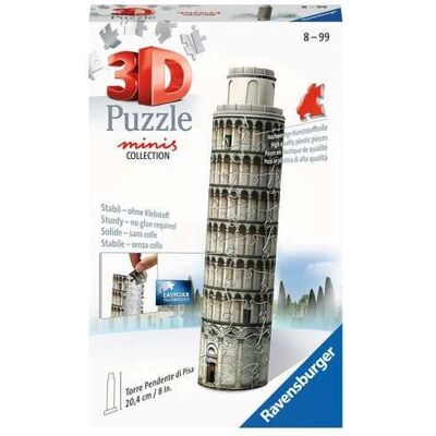 Quebra-cabeça 3D Torre de Pisa - 54 peças Atividade educativa Quebra-cabeça 3D Torre de Pisa - 54 peças Atividade educativa