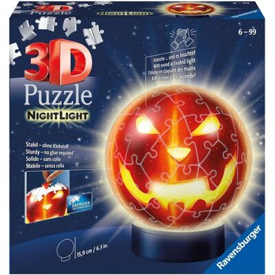 Ravensburger 3D Puzzle Nachtlicht - Kürbiskopf Halloween 72 Teile Ravensburger 3D Puzzle Nachtlicht - Kürbiskopf Halloween 72 Teile