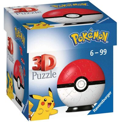 Ravensburger Pokémon Poké Ball 3D Puzzel - 54 stuks Ravensburger Pokémon Poké Ball 3D Puzzel - 54 stuks