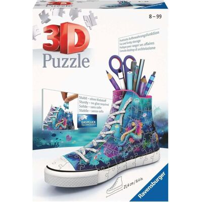 Ravensburger Zapato Entrenador Sirena 3D Puzzle - 108 Piezas Ravensburger Zapato Entrenador Sirena 3D Puzzle - 108 Piezas