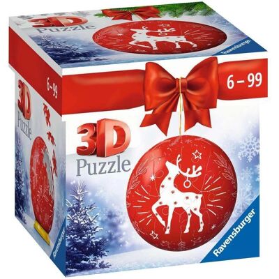 Ravensburger Red Reindeer 3D Puzzle Christmas Bauble - 54 Pieces Ravensburger Red Reindeer 3D Puzzle Christmas Bauble - 54 Pieces