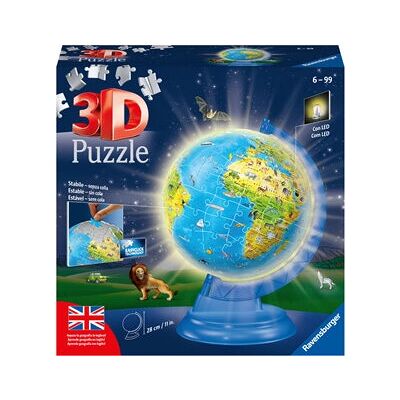 Ravensburger Nachteditie 3D Globe Puzzel - Educatief Geografisch Speelgoed Ravensburger Nachteditie 3D Globe Puzzel - Educatief Geografisch Speelgoed
