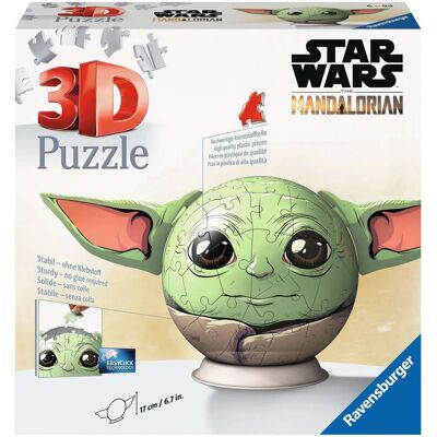 Ravensburger 11556 Puzzle - Bola de rompecabezas 3D Star Wars Grogu Ravensburger 11556 Puzzle - Bola de rompecabezas 3D Star Wars Grogu