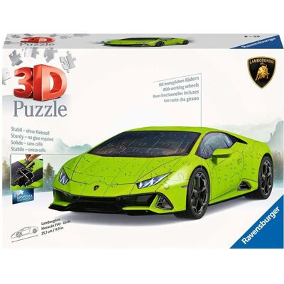 Ravensburger Lamborghini Huracán EVO Zielony 3D Puzzle - Pojazd Ravensburger Lamborghini Huracán EVO Zielony 3D Puzzle - Pojazd